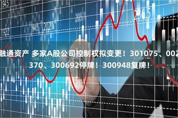 融通资产 多家A股公司控制权拟变更！301075、002370、300692停牌！300948复牌！